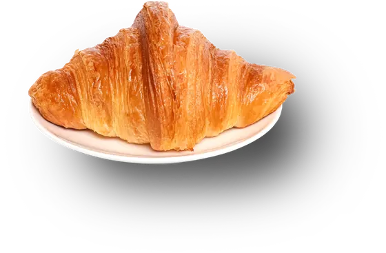 Chiếc croissant vàng giòn xốp.
